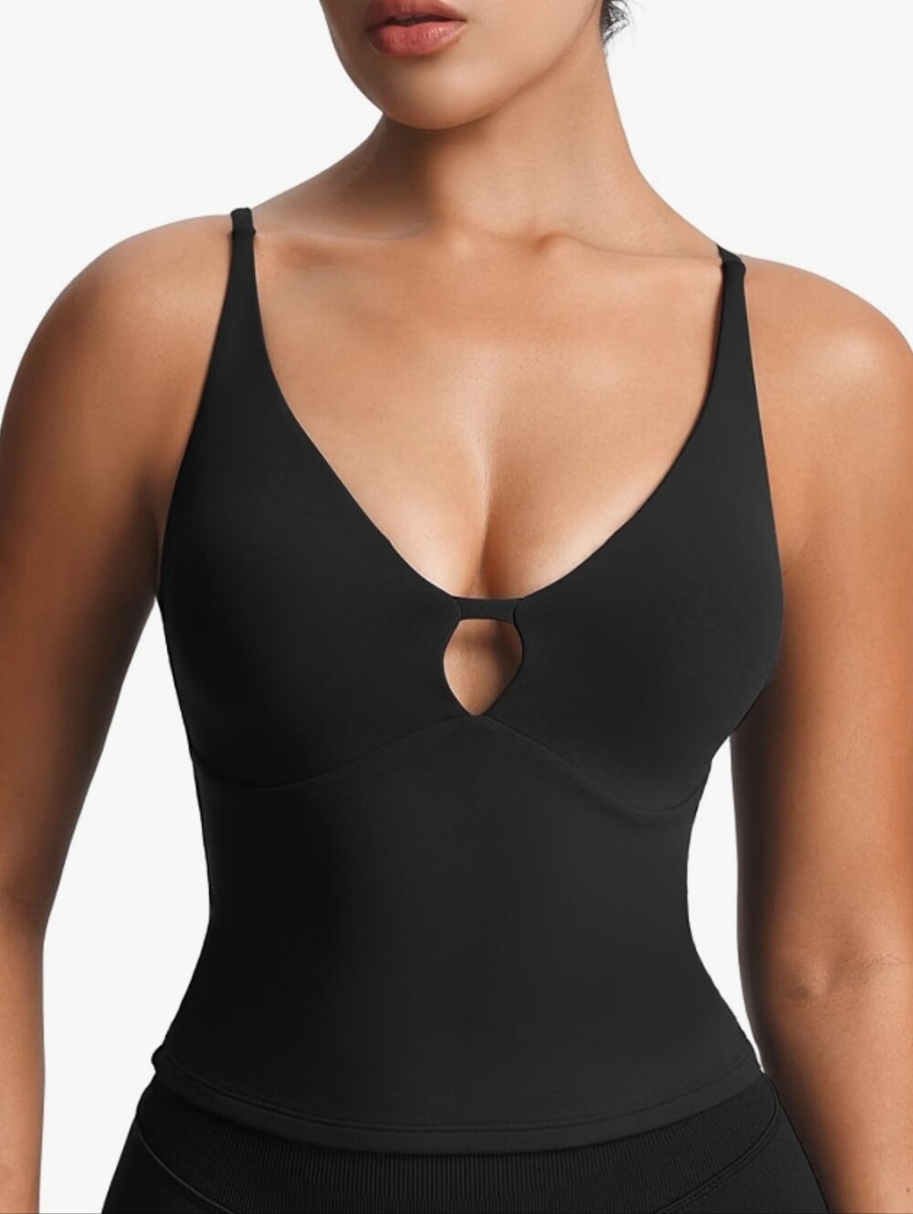 Athletic Spaghetti Strap Keyhole Top